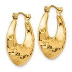 Load image into Gallery viewer, 14K Yellow Gold Classic Hammered Hoop Earrings 20mm
