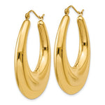 Indlæs billede til gallerivisning 14K Yellow Gold Classic Fancy Hoop Earrings 33mm
