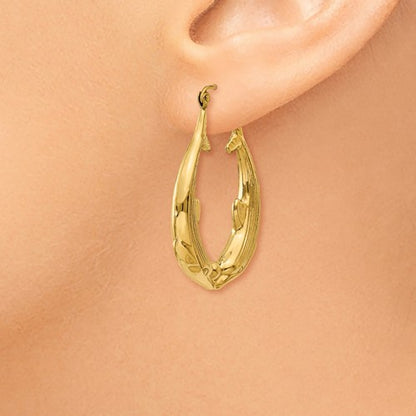 14k yellow gold dolphin hoop earrings 23mm