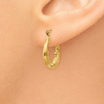 Load image into Gallery viewer, 14K Yellow Gold Dolphin Hoop Earrings 14mm
