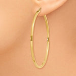 Load image into Gallery viewer, 14k Yellow Gold Square Tube Round Hoop Earrings 55mm x 2mm

