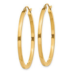 Load image into Gallery viewer, 14k Yellow Gold Square Tube Round Hoop Earrings 35mm x 2mm
