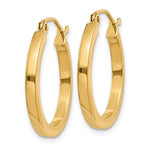 Carica l&#39;immagine nel visualizzatore di Gallery, 14k Yellow Gold Square Tube Round Hoop Earrings 20mm x 2mm
