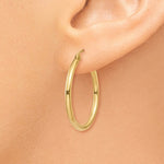 Load image into Gallery viewer, 14k Yellow Gold Classic Round Hoop Earrings 25mmx2mm
