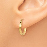 Load image into Gallery viewer, 14k Yellow Gold Classic Round Hoop Earrings 13mmx2mm

