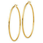 Load image into Gallery viewer, 14k Yellow Gold Classic Round Hoop Earrings 60mmx2mm
