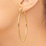 Load image into Gallery viewer, 14k Yellow Gold Classic Round Hoop Earrings 60mmx2mm
