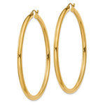 Charger l&#39;image dans la galerie, 14k Yellow Gold Classic Round Large Hoop Earrings 53mm x 3mm Lightweight
