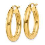 Load image into Gallery viewer, 14k Yellow Gold Classic Round Hoop Earrings 24mm x 4mm
