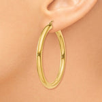 이미지를 갤러리 뷰어에 로드 , 14k Yellow Gold Large Lightweight Classic Round Hoop Earrings 44mmx4mm
