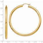 Carregar imagem no visualizador da galeria, 14k Yellow Gold Classic Round Large Hoop Earrings 60mm x 4mm

