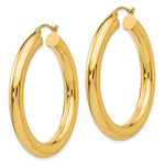 Afbeelding in Gallery-weergave laden, 14k Yellow Gold Classic Round Hoop Earrings 60mm 55mm 48mm 43mm 40mm 35mm 30mm x 5mm

