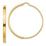 Load image into Gallery viewer, 14k Yellow Gold Modern Minimalist Wire Hoop Earrings 25mm x 1.75mm - BringJoyCollection
