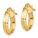 Load image into Gallery viewer, 14k Yellow Gold Round Knife Edge Hoop Earrings 13mm x 3mm
