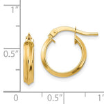 Load image into Gallery viewer, 14k Yellow Gold Round Knife Edge Hoop Earrings 13mm x 3mm
