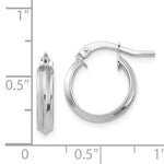 Load image into Gallery viewer, 14k White Gold Round Knife Edge Hoop Earrings 13mm x 3mm
