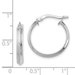 Load image into Gallery viewer, 14k White Gold Round Knife Edge Hoop Earrings 19mm x 3mm
