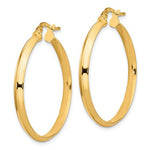 Load image into Gallery viewer, 14k Yellow Gold Round Knife Edge Hoop Earrings 31mm x 3mm
