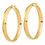 Load image into Gallery viewer, 14k Yellow Gold Round Square Tube Hoop Earrings 40mm x 5mm
