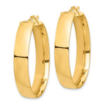 Load image into Gallery viewer, 14k Yellow Gold Round Square Tube Hoop Earrings 39mm x 7mm
