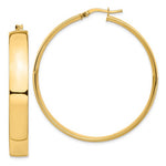 Load image into Gallery viewer, 14k Yellow Gold Round Square Tube Hoop Earrings 44mm x 7mm
