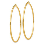 Load image into Gallery viewer, 14K Yellow Gold Classic Round Hoop Earrings 68mm x 2.25mm
