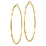 Load image into Gallery viewer, 14k Yellow Gold Classic Round Hoop Earrings Lightweight 70mm x 2mm
