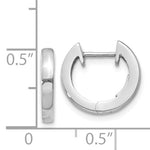 Load image into Gallery viewer, 14k White Gold Classic Huggie Hinged Hoop Earrings 12mm x 12mm x 2mm

