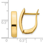 Carica l&#39;immagine nel visualizzatore di Gallery, 14k Yellow Gold Classic Huggie Hinged Hoop Earrings 19mm x 12mm x 4mm
