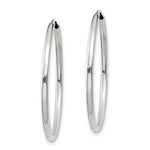 Lade das Bild in den Galerie-Viewer, 14k White Gold Classic Round Endless Hoop Earrings 30mm x 1.20mm - BringJoyCollection
