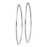 Load image into Gallery viewer, 14k White Gold Large Round Endless Hoop Earrings 55mm x 1.20mm - BringJoyCollection
