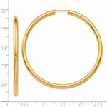 Load image into Gallery viewer, 14k Yellow Gold Round Endless Hoop Earrings 55mm x 2.75mm
