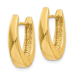 Kép betöltése a galériamegjelenítőbe: 14k Yellow Gold Classic Huggie Hinged Hoop Earrings 17mm x 11mm x 4mm

