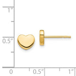 Kép betöltése a galériamegjelenítőbe: 14k Yellow Gold Small Heart Button Stud Post Push Back Earrings
