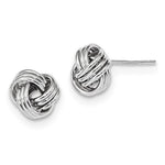 Load image into Gallery viewer, 14k White Gold 10mm Classic Love Knot Earrings Post Stud Earrings - BringJoyCollection
