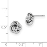 Load image into Gallery viewer, 14k White Gold 9mm Classic Double Love Knot Post Earrings
