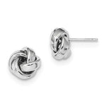 Load image into Gallery viewer, 14k White Gold 10mm Classic Love Knot Post Earrings
