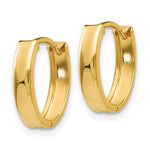 Carica l&#39;immagine nel visualizzatore di Gallery, 14k Yellow Gold Small Dainty Huggie Hinged Hoop Earrings 10mm x 2mm

