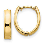 이미지를 갤러리 뷰어에 로드 , 14k Yellow Gold Small Dainty Huggie Hinged Hoop Earrings 10mm x 2mm
