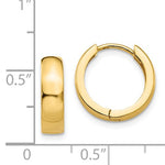 Load image into Gallery viewer, 14k Yellow Gold Classic Huggie Hinged Hoop Earrings 13mm x 13mm x 4mm
