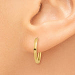 Load image into Gallery viewer, 14k Yellow Gold Classic Huggie Hinged Hoop Earrings 11mm x 1mm
