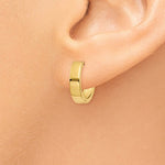 Load image into Gallery viewer, 14k Yellow Gold Classic Huggie Hinged Hoop Earrings 12mm x 12mm x 3mm
