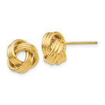 Load image into Gallery viewer, 14K Yellow Gold Classic Love Knot Post Stud Earrings CKLTM706
