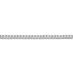 Kép betöltése a galériamegjelenítőbe: 14K White Gold 2.9mm Beveled Curb Link Bracelet Anklet Choker Necklace Pendant Chain
