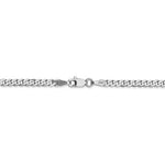Carica l&#39;immagine nel visualizzatore di Gallery, 14K White Gold 2.9mm Beveled Curb Link Bracelet Anklet Choker Necklace Pendant Chain
