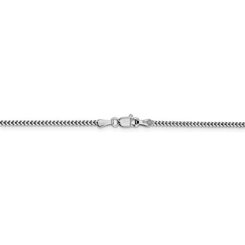 14k white gold 1.4mm franco bracelet anklet necklace pendant chain