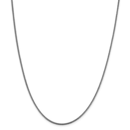 14k white gold 1.4mm franco bracelet anklet necklace pendant chain