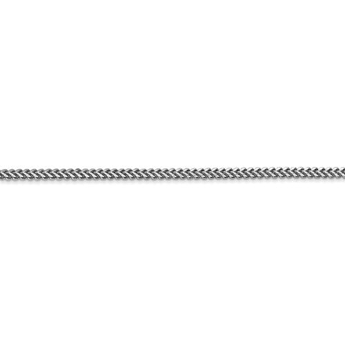 14k white gold 1.5mm franco bracelet anklet necklace pendant charm