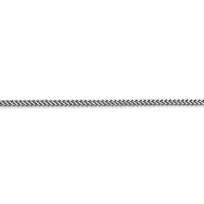 14k white gold 1.5mm franco bracelet anklet necklace pendant charm