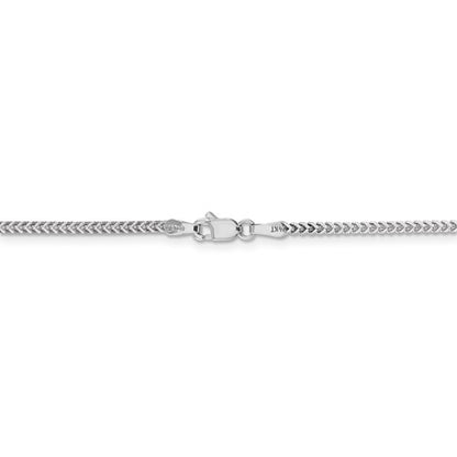 14k white gold 1.5mm franco bracelet anklet necklace pendant charm